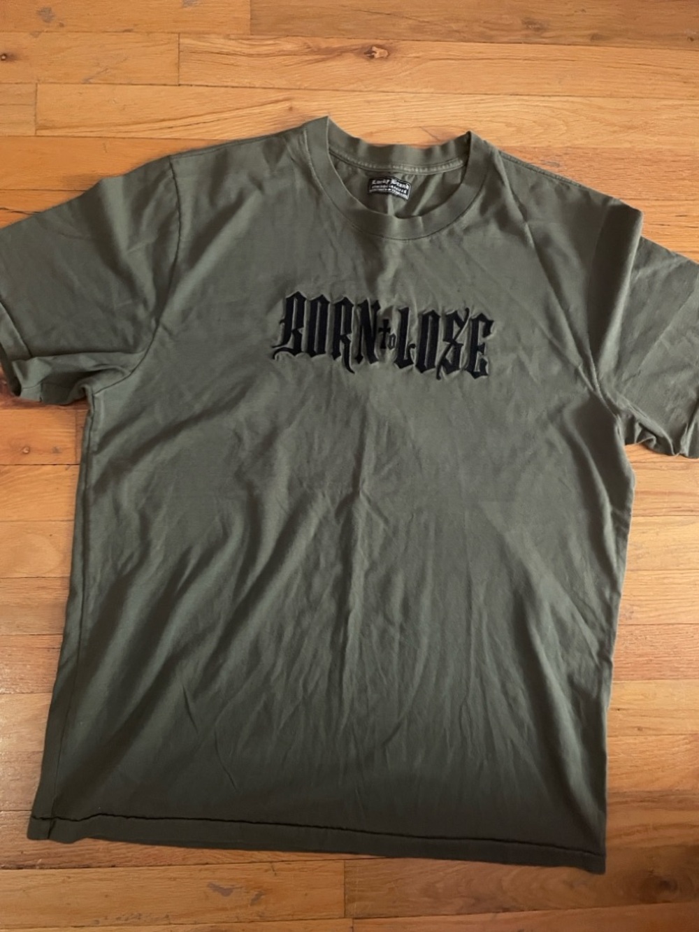 Mens Lucky Brand Born To Lose Embroidered Tee Shirt